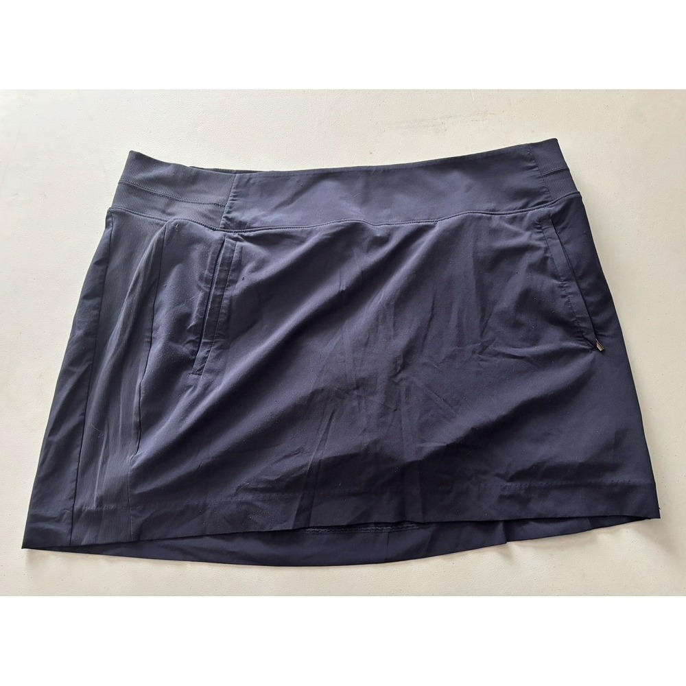 Athleta Brooklyn Skort Plus Size 22 2X Stretch Navy Blue Athleisure Cute Pockets